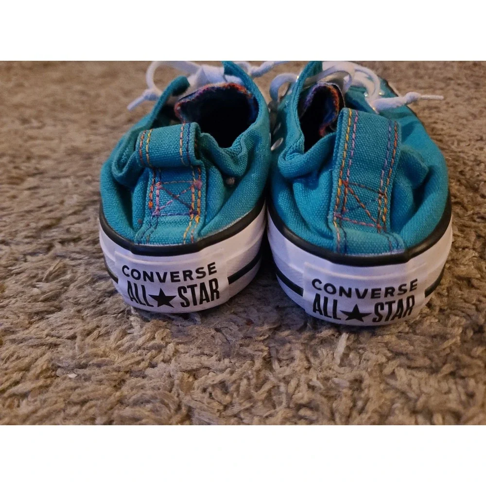 Converse Chuck Taylor All Star Low Top Kids Size 5 Turquoise Blue Sneakers